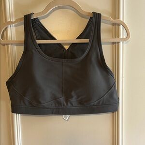 Athleta gray  Racerback Sports Bra Crop